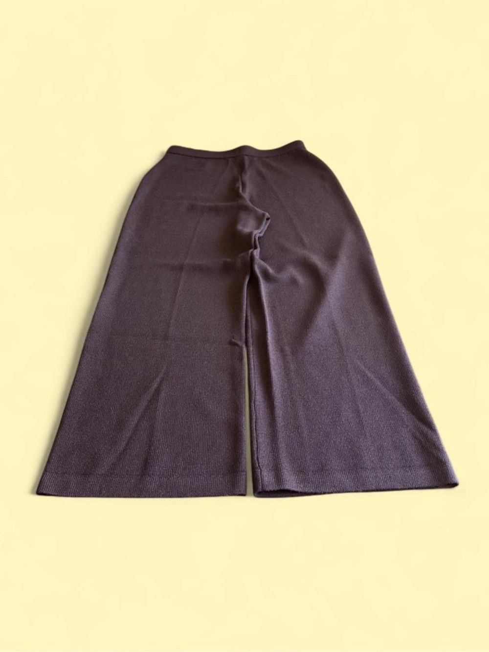 Vintage St. John Collection Brown Knit Wide Leg Pants Made in USA Women’s 10 - Picture 2 of 7
